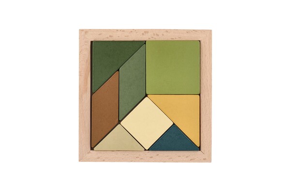 InSideOut Tangram en bois think IQ puzzle - Assortiment fluorescent