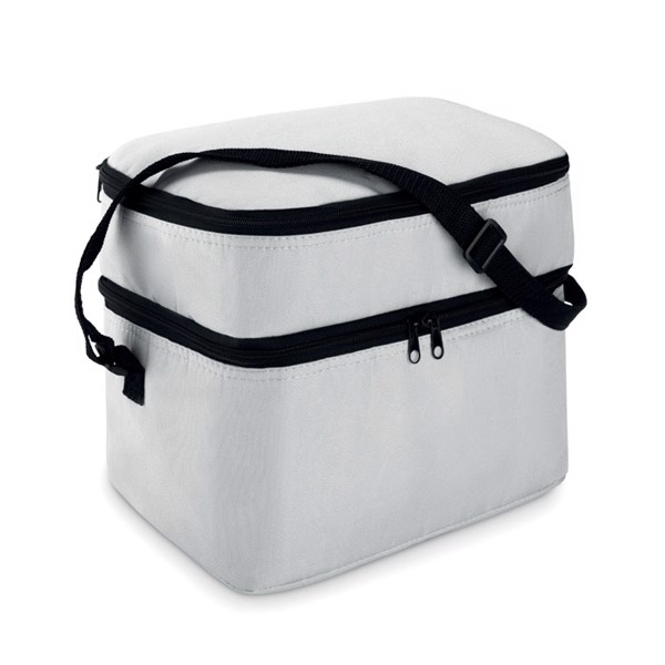 Cooler bag with 2 compartments Casey - White