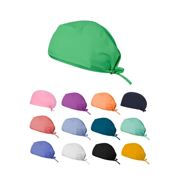 VL SAGA. Gorro sanitário (140 g/m²) em 100% microfibra - Branco