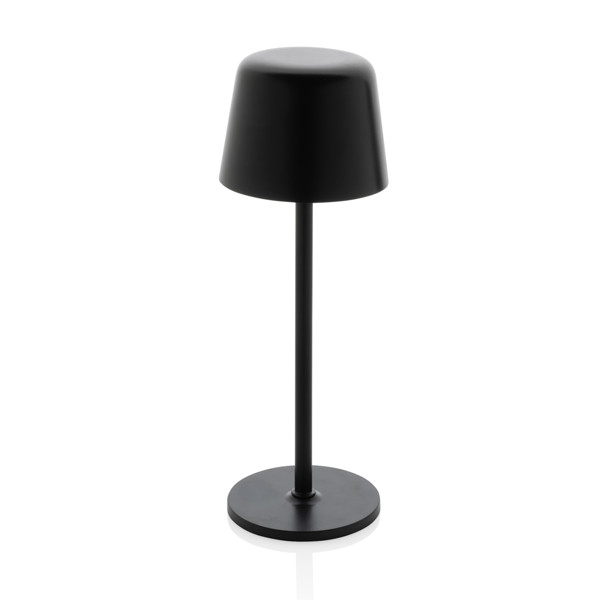 USB dobíjateľná stolná lampa Zenic z RCS recykl. plastu - Čierna
