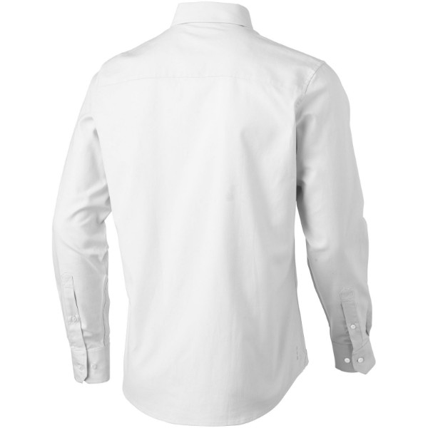 Camisa tipo Oxford de manga larga de hombre "Vaillant" - Blanco / L