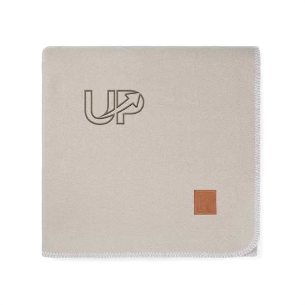 VINGA Couverture en rPET GRS Moulton - Beige / Feather Grey