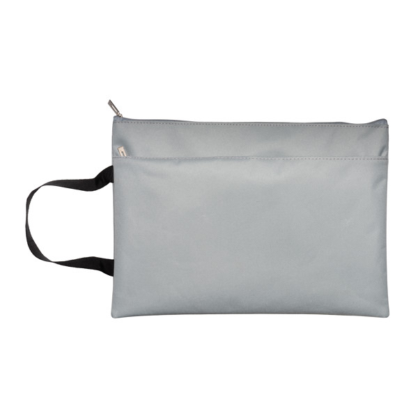 Πολυεστερική θήκη εγγράφων με μπροστινή τσέπη - Grey