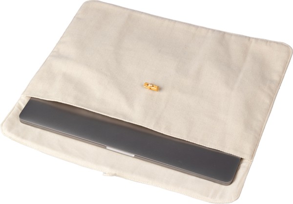 Saco para laptop de algodão (220 gr/m²) Dirk - Black