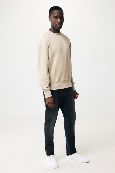 Sweater à col rond en coton recyclé Iqoniq Kruger - Desert / M