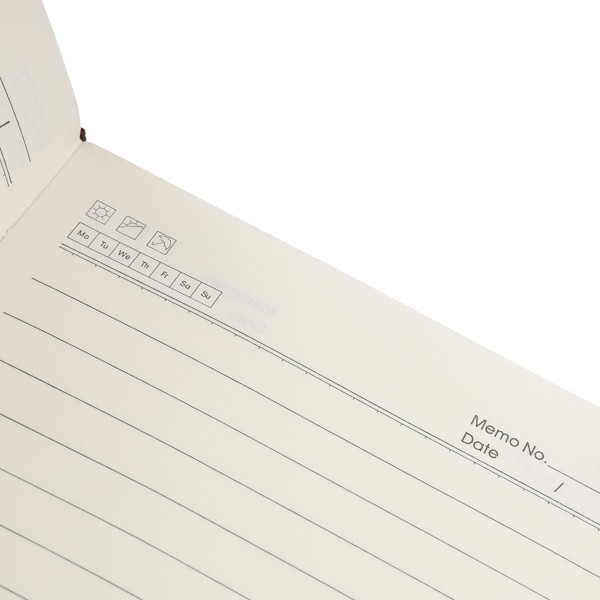 Bloco de notas em PU reciclado (A5) Elian Original - cinzento