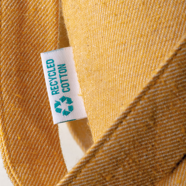 Shopper In Cotone Riciclato 280 G/M2, Manici Lunghi - Giallo