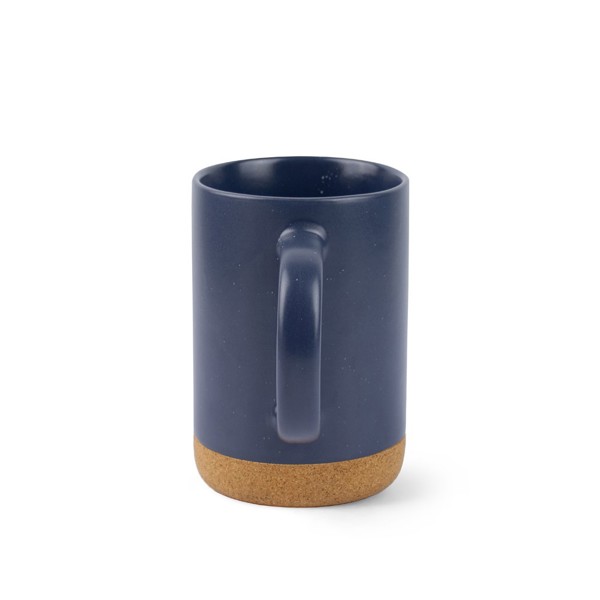 CONSTELLATION CORK. Keramický hrnek s korkovým podstavcem 320 ml - Námořnická Modrá
