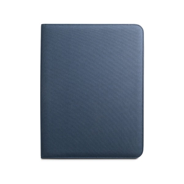 EMERGE FOLDER. Pasta A4 em poliéster reciclado (100% rPET) 300D com fecho - Azul