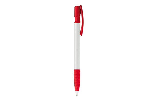 Nash ball pen rubber grip hardcolour - White / Red