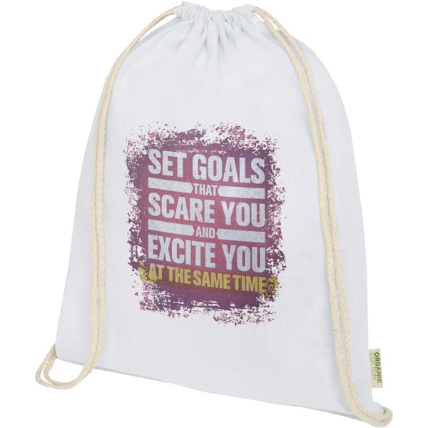 Odisha 140 g/m² OCS Bio-Sportbeutel 5L - weiss