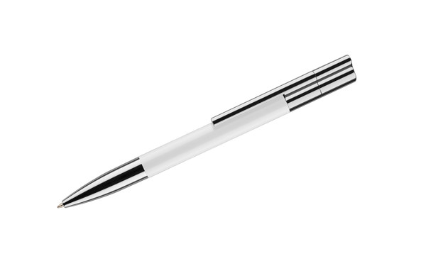 Ball pen with USB flash drive 8 GB BRAINY - white