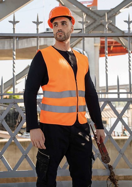 Safety Vest With Zipper "Cologne" - Yellow / 3XL