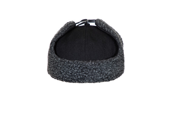 9082 Cap with earflaps BLACK ONE SIZE