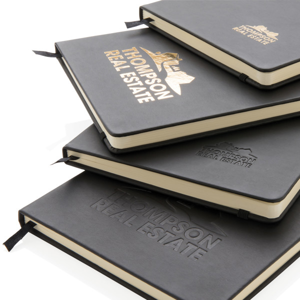 Standard hardcover PU notebook A5 - Black