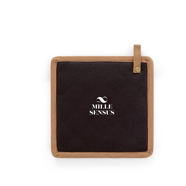 CLOVES. Podložak za vruće posude od platna (275 g/m²) - Crna