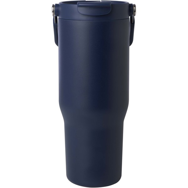 Gobelet avec isolation sous vide Bronx en cuivre et acier inoxydable recyclé certifié RCS Bronx de 900 ml avec couvercle à do - Marine