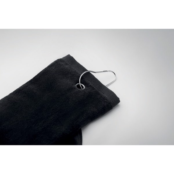 Hitowgo golf towel cotton 40x60 cm, 350 g/m² - Black