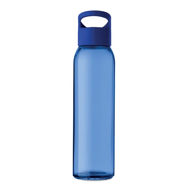 Praga glass bottle,470ml,PP lid,leak free - Royal Blue
