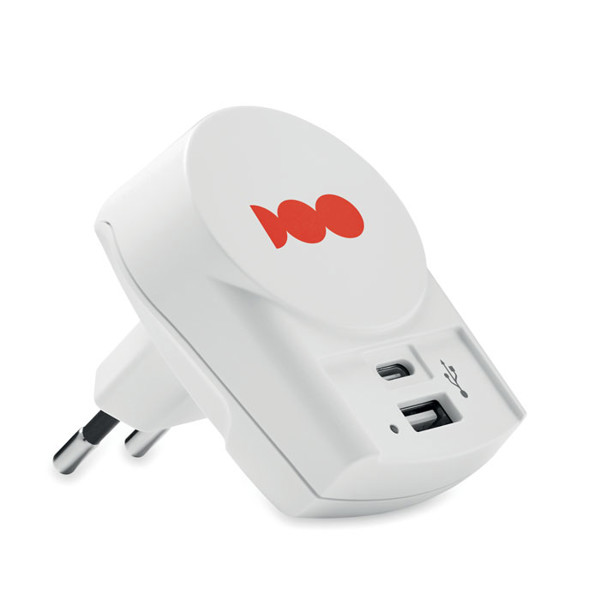 Skross USB charger 27W, 2-port Type-C, Type-A