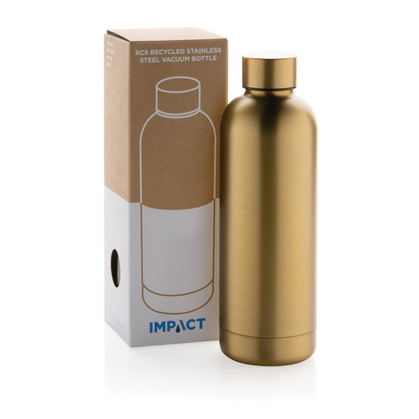 Bouteille isotherme 500ml en acier inoxydable recyclé RCS - Doré