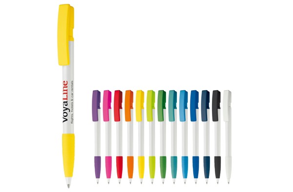 Nash ball pen rubber grip hardcolour - White / White