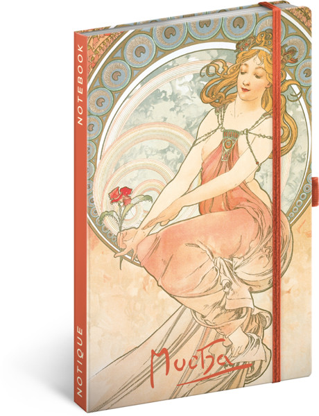 Notique Notes Alfons Mucha – Malířství, Linkovaný, 13 x 21 cm