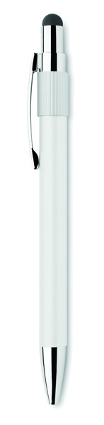 Edd stylus spinner pen, recycled aluminium - White