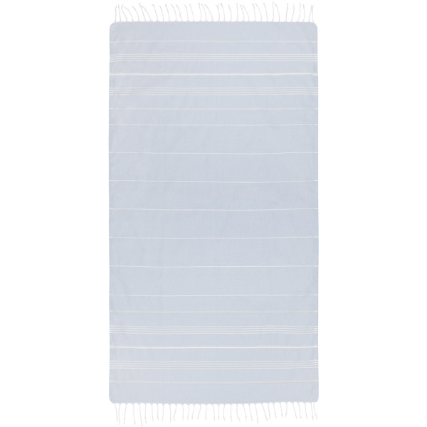 Telo in cotone per hammam 100 x 180 cm 150 g/m² Anna - Blu chiaro