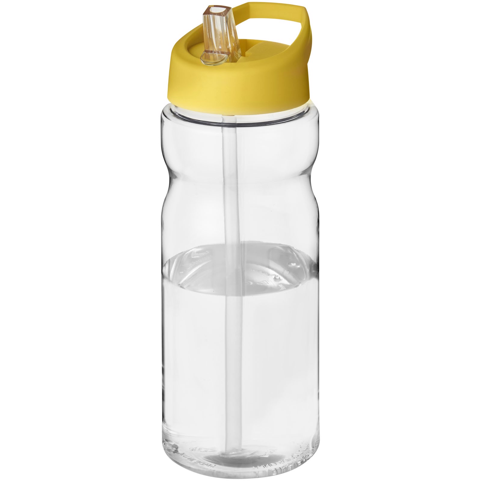 Bidon H2O Base® o pojemności 650 ml z wieczkiem z słomką - Przezroczysty / Żółty