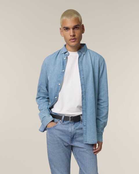 Stanley Denim Shirt - Light Wash / 4XL
