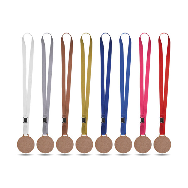 MEDAILLE SUR-MESURE MDF EP 3 mm MAXI 80 cm2 AVEC CORDON SATIN - Blanc