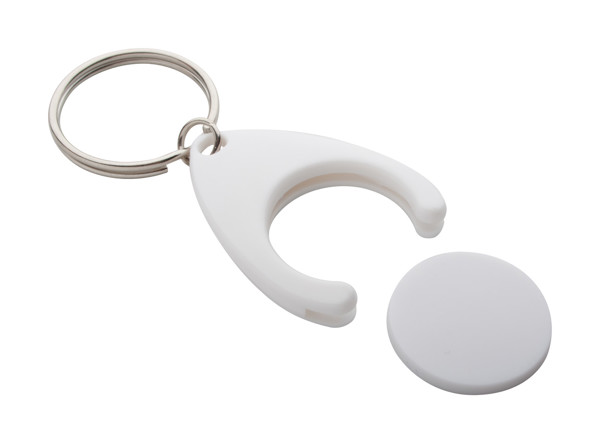 Trolley Coin Keyring Nelly - White