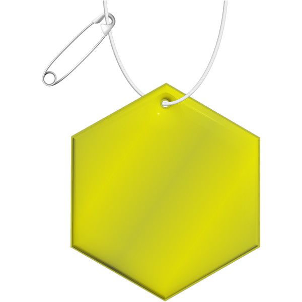 Pendente refletor de PVC hexagonal RFX™ - Amarelo neón