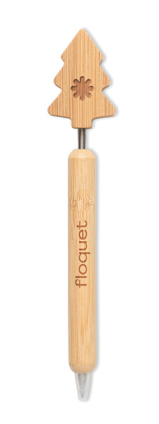Bamboo Christmas tree ball pen Chrispen