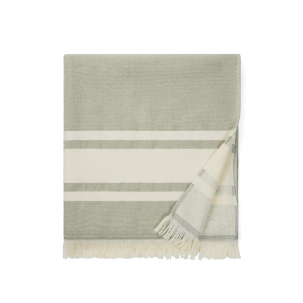 Brisača za hamam Vinga Tolo 180x80cm, 360gsm - Zelena / Izrazito bela