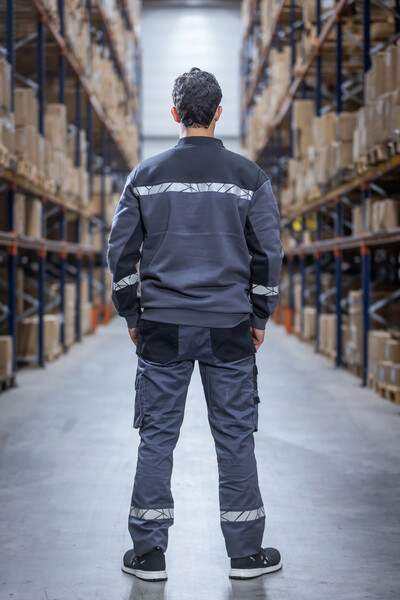 7103 FULL ZIP SWEATSHIRT PGL Grey/Black M