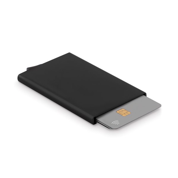 Aluminium RFID card holder Securpush - Black