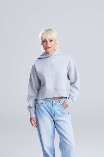 Women's Relaxed Hoodie - Deep Black / S