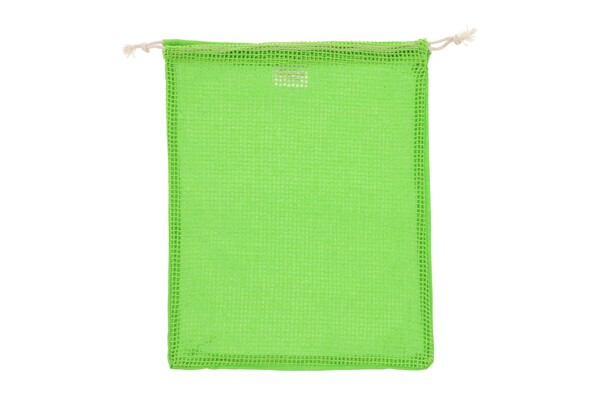 Herbruikbaar groente & fruit zakje OEKO-TEX® katoen 25x30cm - Lichtgroen