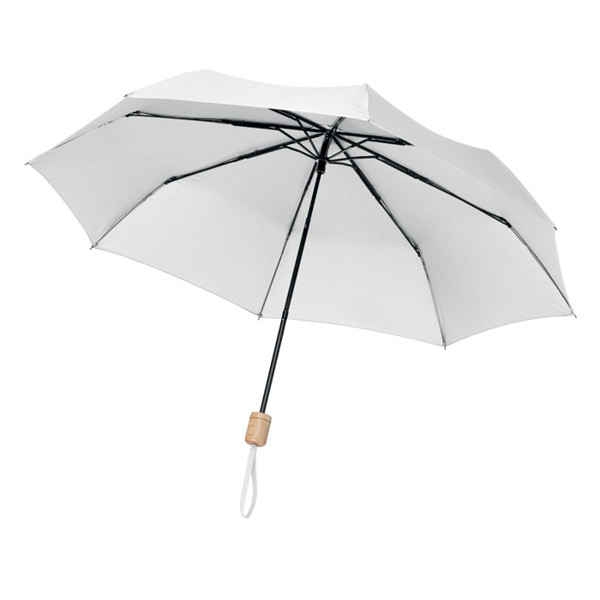 21 inch RPET foldable umbrella Tralee - White