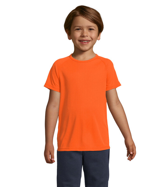 SPORTY Dziecięcy T-Shirt Sporty Kids - Neon Pomarańczowy / 2XL