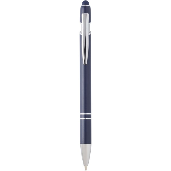 Stylo bille Kish avec finition argentée - Marine