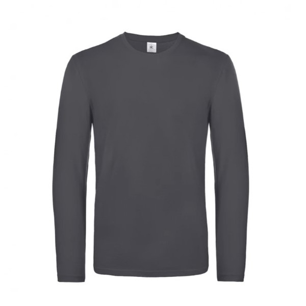 T-Shirt B&C #190 Lsl - 100% Algodão (Investindo Em Better Cotton) - Cinza Escuro / S