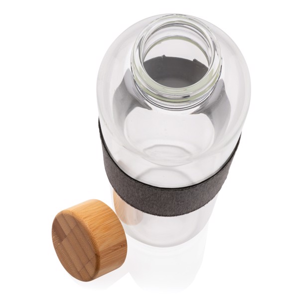 Xd Collection glass bottle,750ml bamboo lid