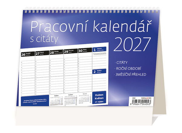 Plánovací stolní kalendář Pracovní s citáty