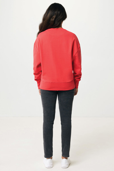 Sweater à col rond en coton recyclé Iqoniq Kruger - Luscious Red / XXXL