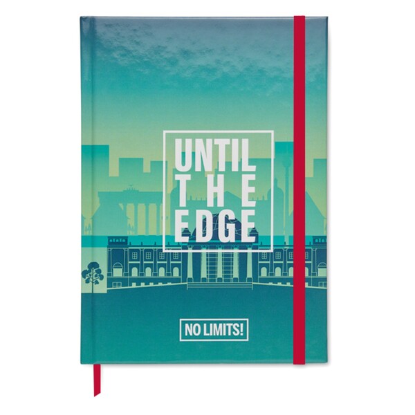 A5 paper hard cover notebook with your design printed sheets - Fire Red / Fire Red