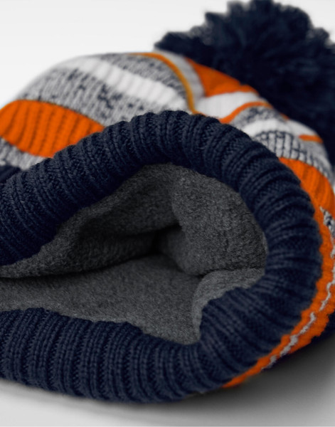 Multi-Sport Fan Beanie - French Navy / Orange / White / ONE SIZE