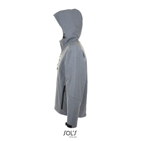 Replay men softshell jacket 340g, 8000 mm membrane - Grey Melange / M